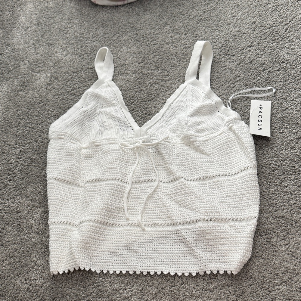 PacSun Ivory Crochet Camisole